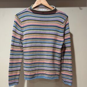 Josephine Chaus Multicolor Striped Crewneck Sweater